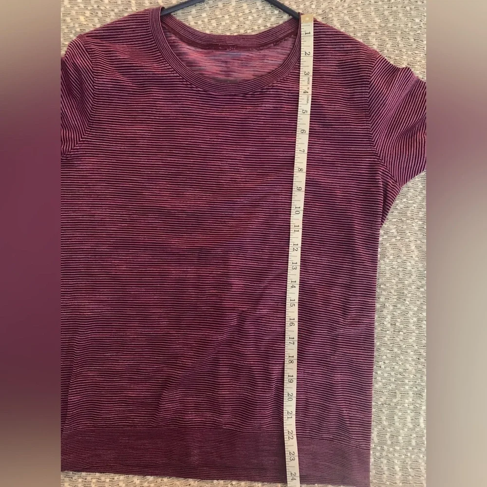 lululemon athletica Purple Striped Top - SZ 6